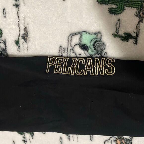 Unisex New Orleans pelicans black gold letter sweat pants jogger NBA size small - Picture 12 of 13